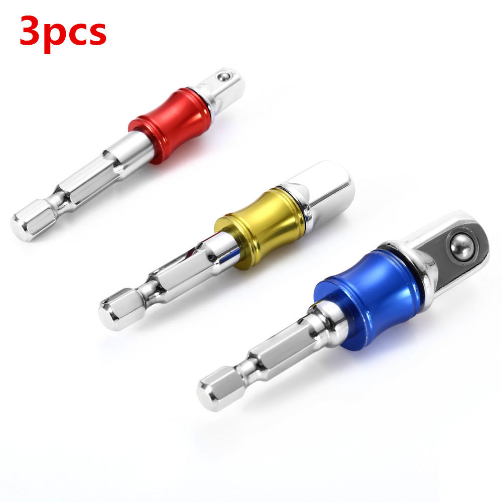 jackly 3 stuks hex socket driver extension bar adapter voor elektrische schroevendraaier tool