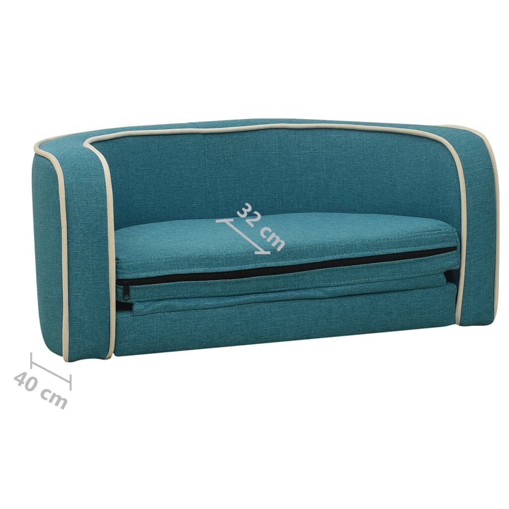 hondensofa opvouwbaar 76x71x30 cm linnen turquoise