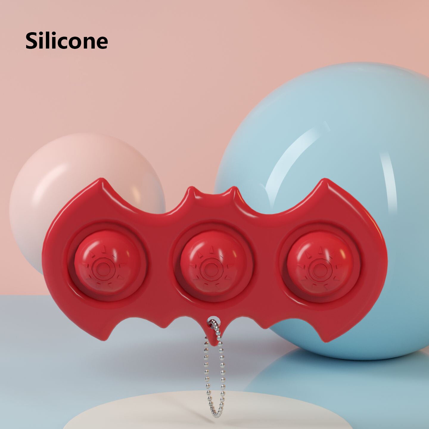 mini bat zintuiglijke fidget ontspanning stress anti-angst autisme hand edc gadget voor kinderen tiener volwassen push pop bubble sleutelhanger