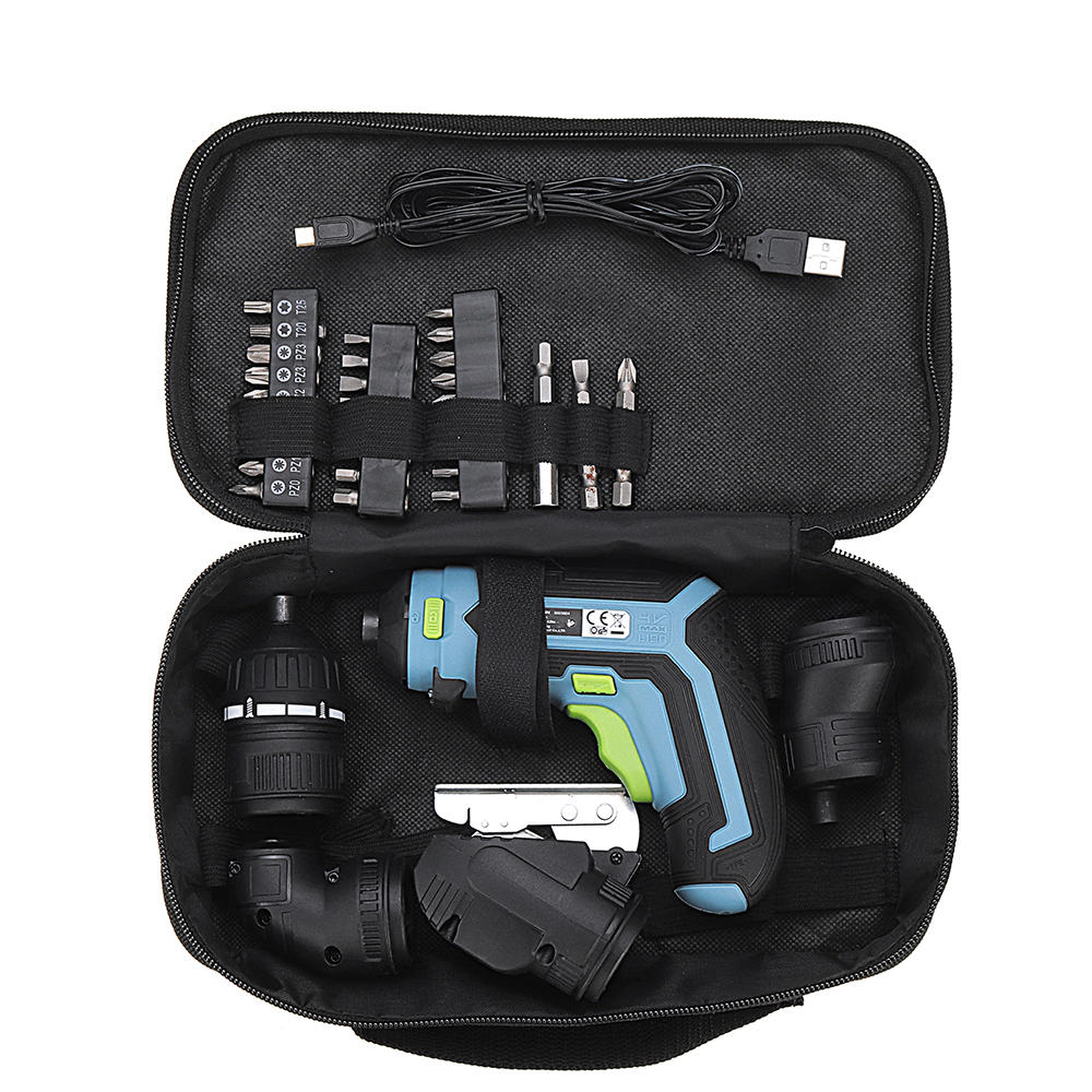tonfon 4 in 1 multifunctionele 4v lithium mini draadloze elektrische schroevendraaier elektrische snijder offset hoek haakse adapter kit