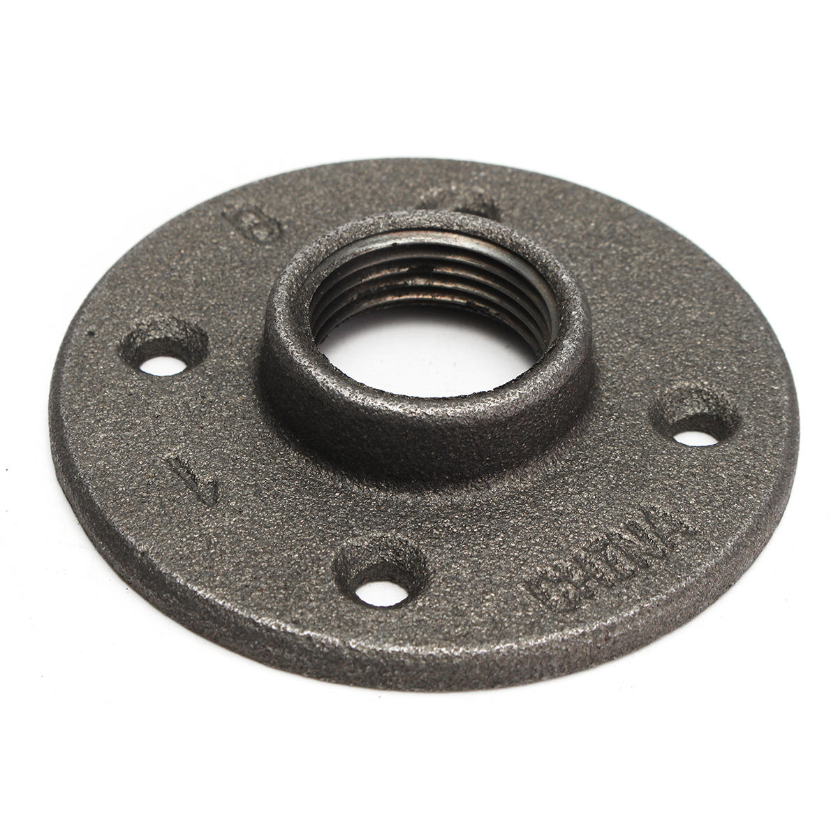 1 inch versterkte zwarte flens ijzeren pijp vloer fitting sanitair schroefdraad flens