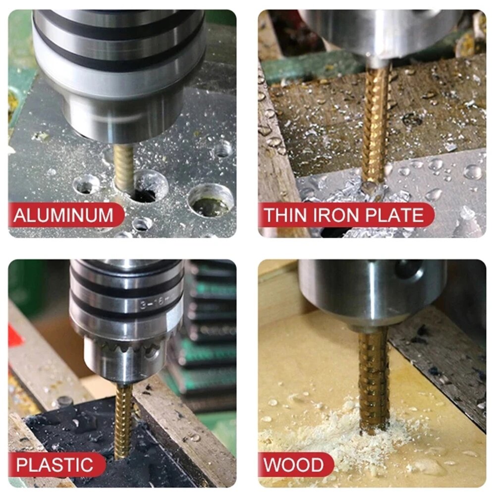 6 stuks stap boor zaag boor set titanium frees 4-12 4-20 4-32mm 3 6 8mm voor houtbewerking metalen kern gat opener