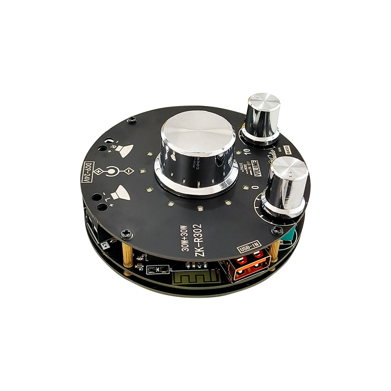 zk-r302 volume indicator led bluetooth audio versterker board module tpa3118 hoge en lage bas aanpassing 30wx2 speaker