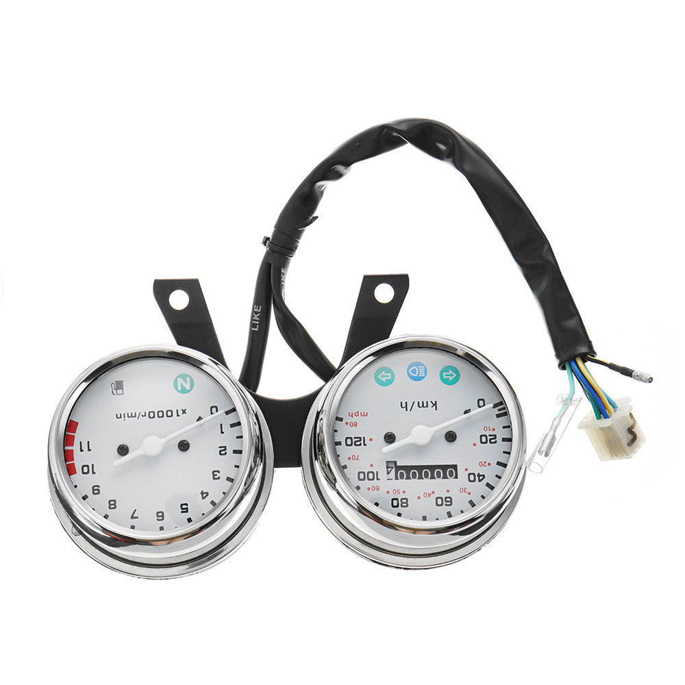 Kilometerteller universele motorcycle snelheidsmeter kilometerteller toerenteller gaug ...