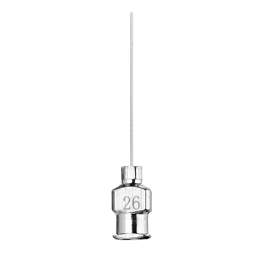 12 stuks / set 1 inch rvs blunt tip doseernaald luer lock voor spuit navullen en meten vloeistof industriële lijm applicator