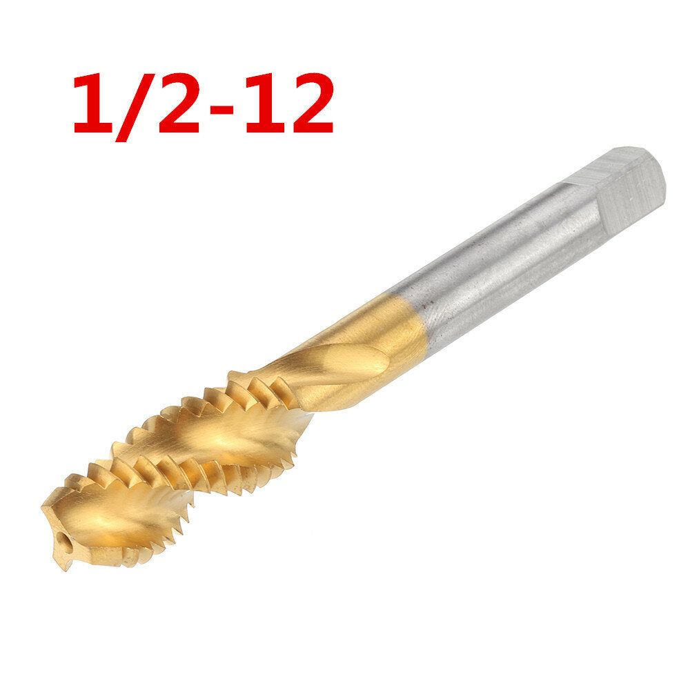 1/2-3/4 imperial spiral flute handtap hss titanium coated machine schroef plug tap drill
