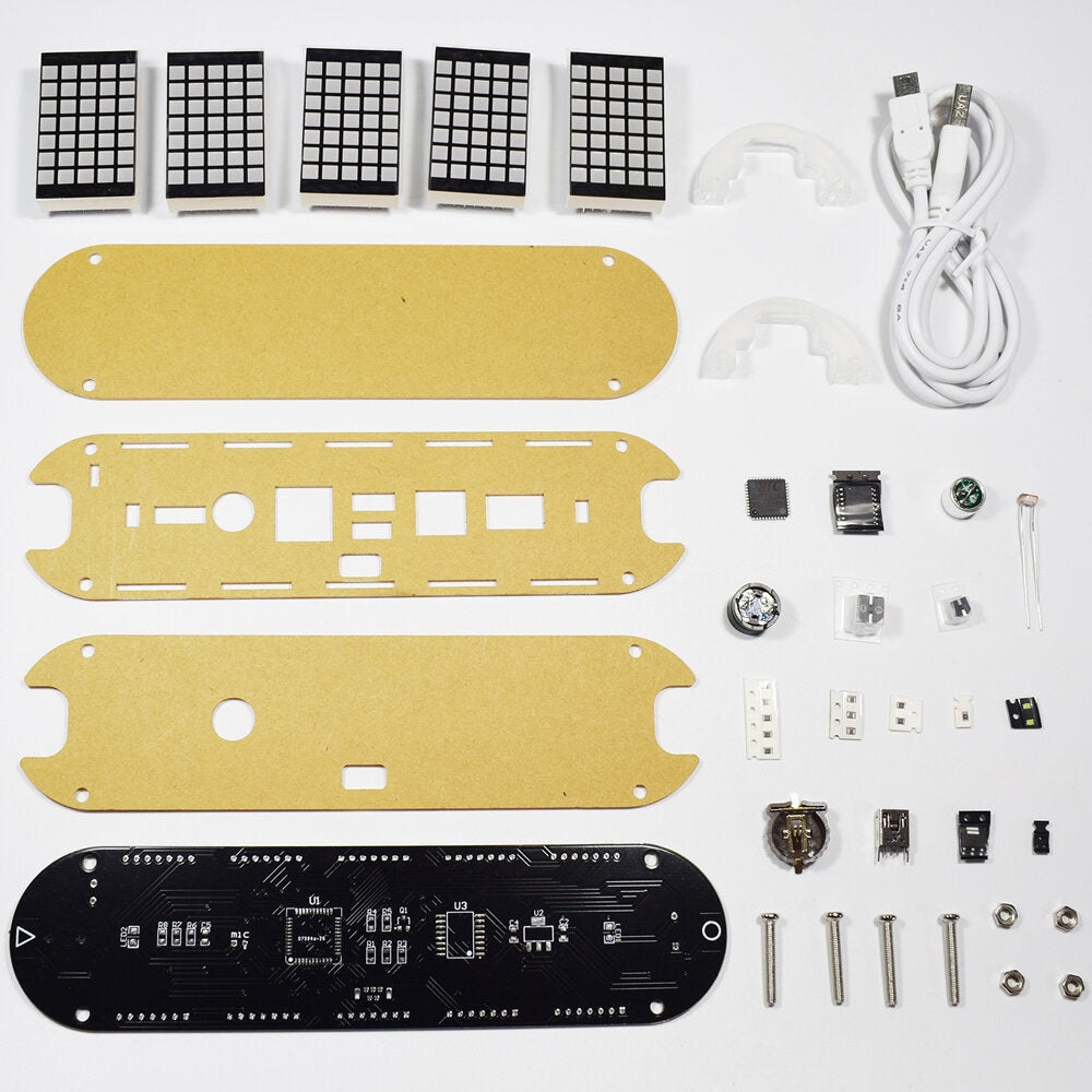geekcreit ds3231 hoge nauwkeurigheid multifunctionele led dot matrix animatie-effecten klok diy-set