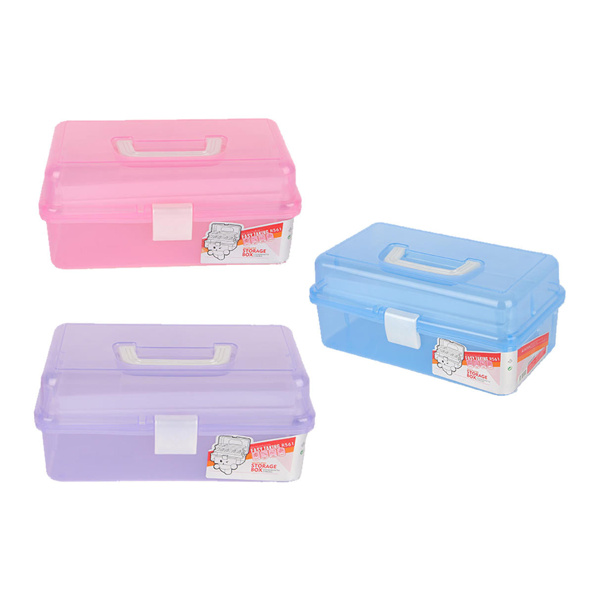 doorzichtige plastic craft make-up organizer sieraden opbergvak gereedschap box case