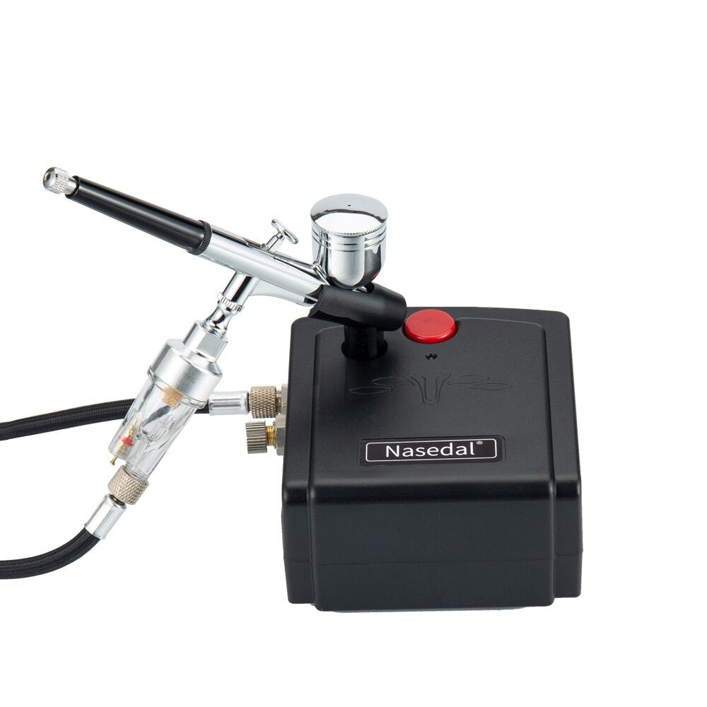 agile tc-100 mini luchtpomp airbrush set met compressor 0.3mm sproeier airbrush kit voor nagel airbrush voor model / cake / auto schilderen