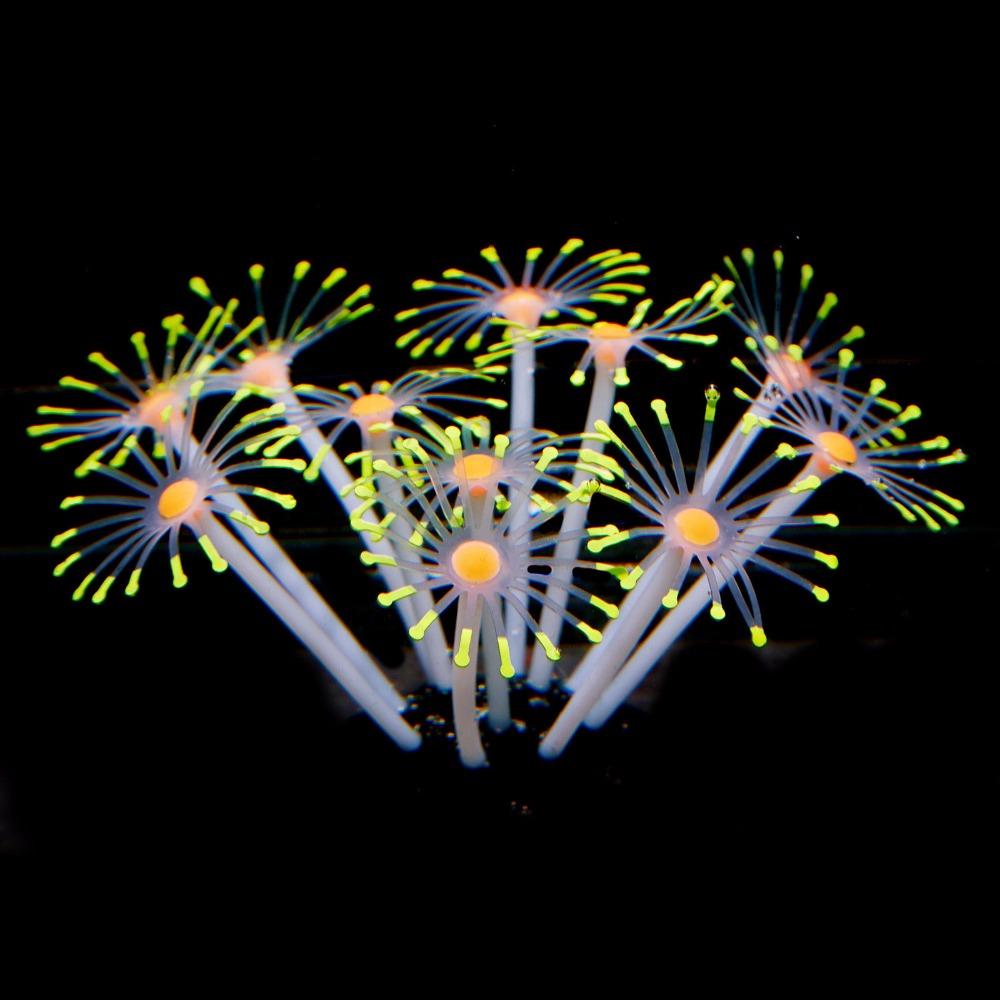 silicone gloeiende kunstmatige aquarium aquarium coral planten ornament onderwater huisdieren decor