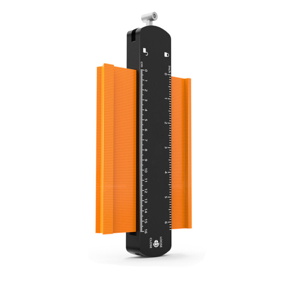 6/10 inch verbreden contour gauge duplicator profiel tool met slot legering rand vormgeven hout maatregel liniaal laminaat tegels gauge