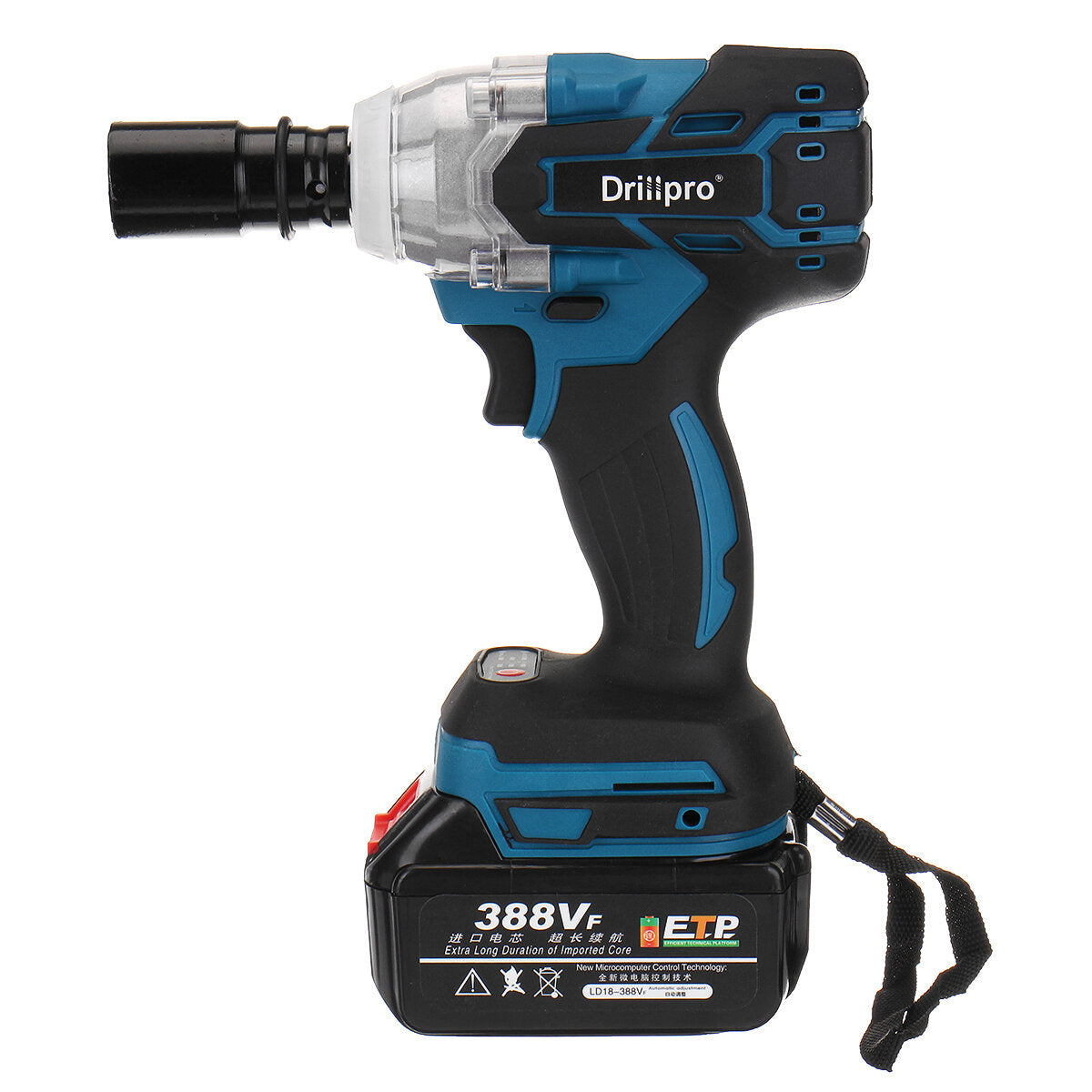 388vf 520n.m borstelloze elektrische draadloze slagmoersleutel 1/2 inch boor driver power tool voor thuis voor makita 18v batterij