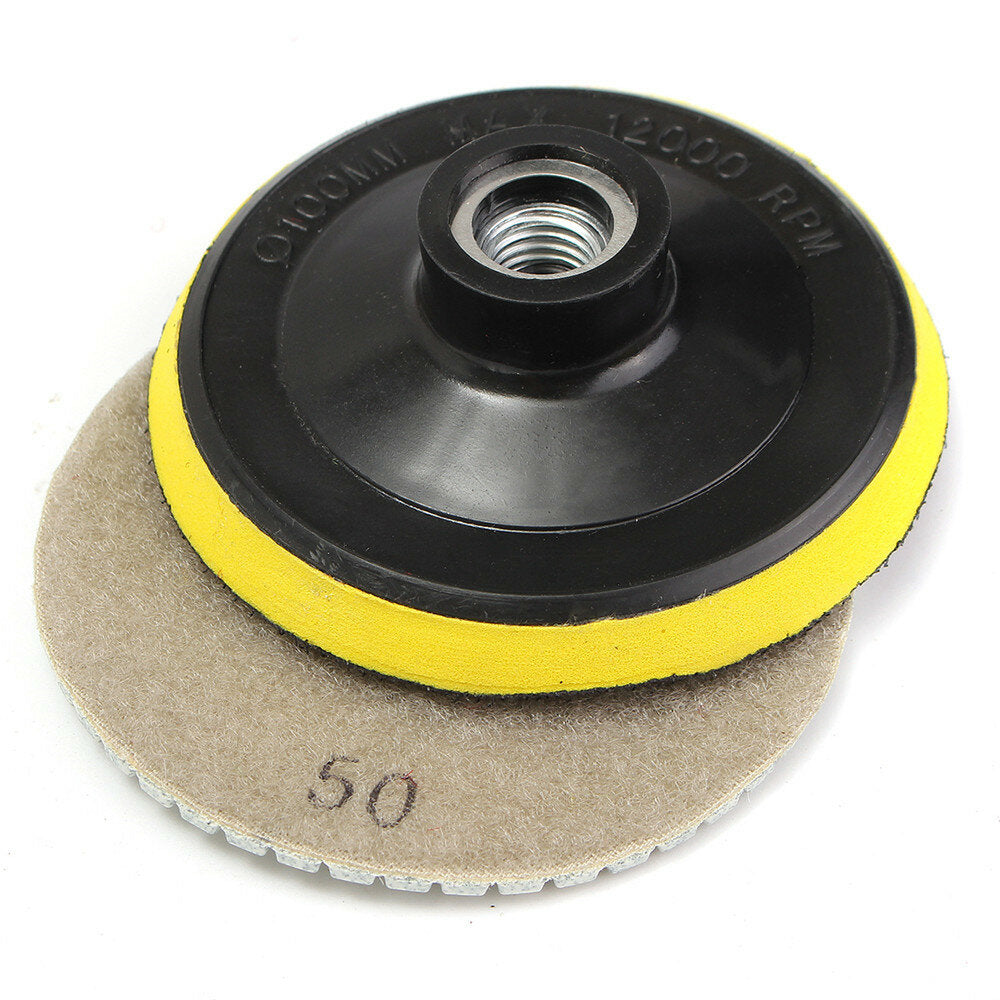 16 stuks 4 inch 50 tot 10000 grit diamond polijstpad voor graniet steen beton marmer