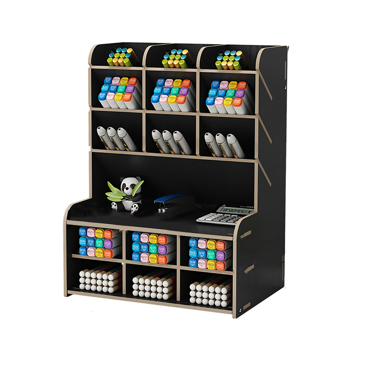 pennenhouder opbergdoos hout potlood dhz desktop container studentsk case rack