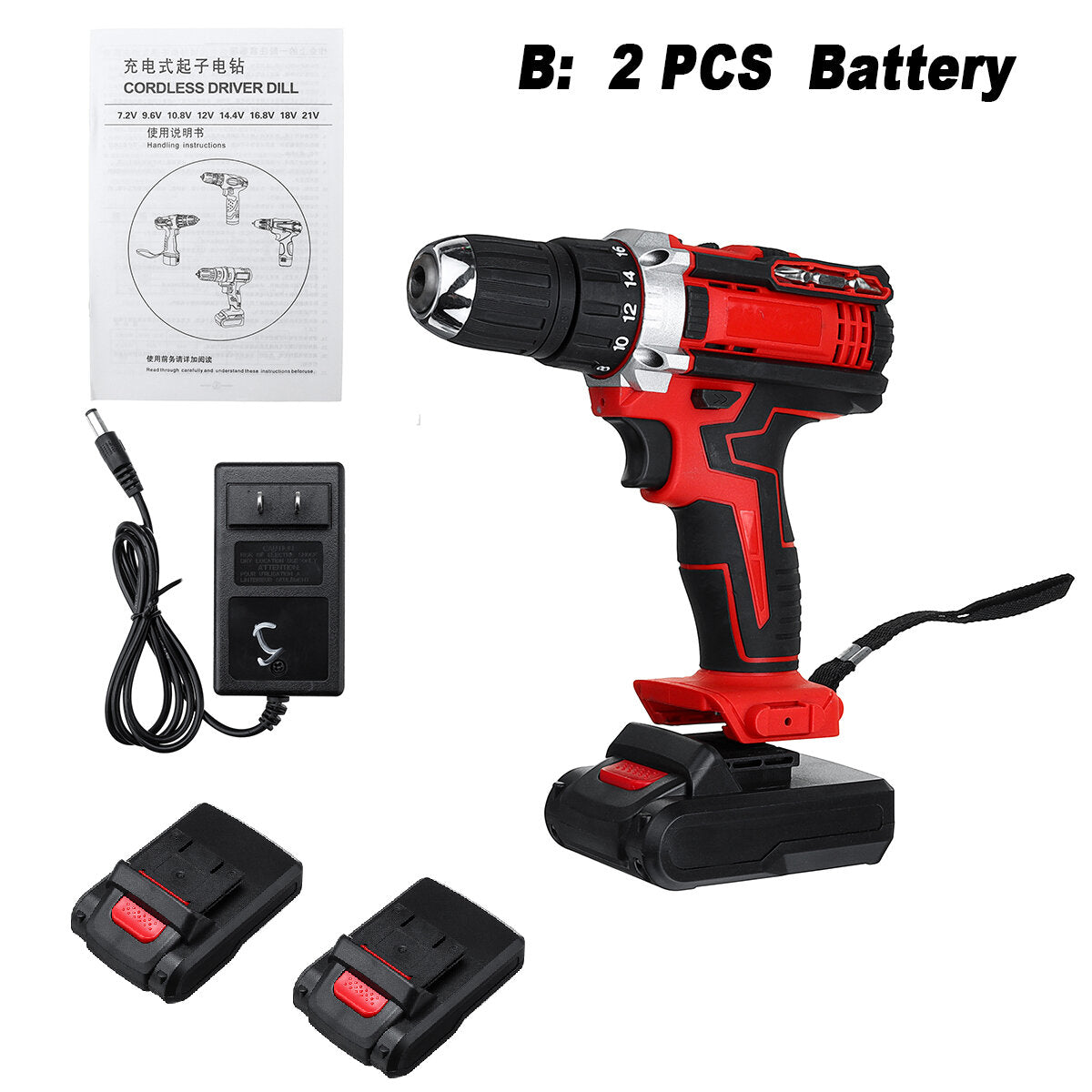 48v 50-60hz elektrische boor 18 gear koppel boormachines vooruit/achteruit schakelaar 25-28nm boorgereedschap