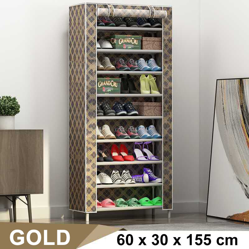 10 tier dhz schoenenrek draagbare opbergkast organizer garderobe stofdicht