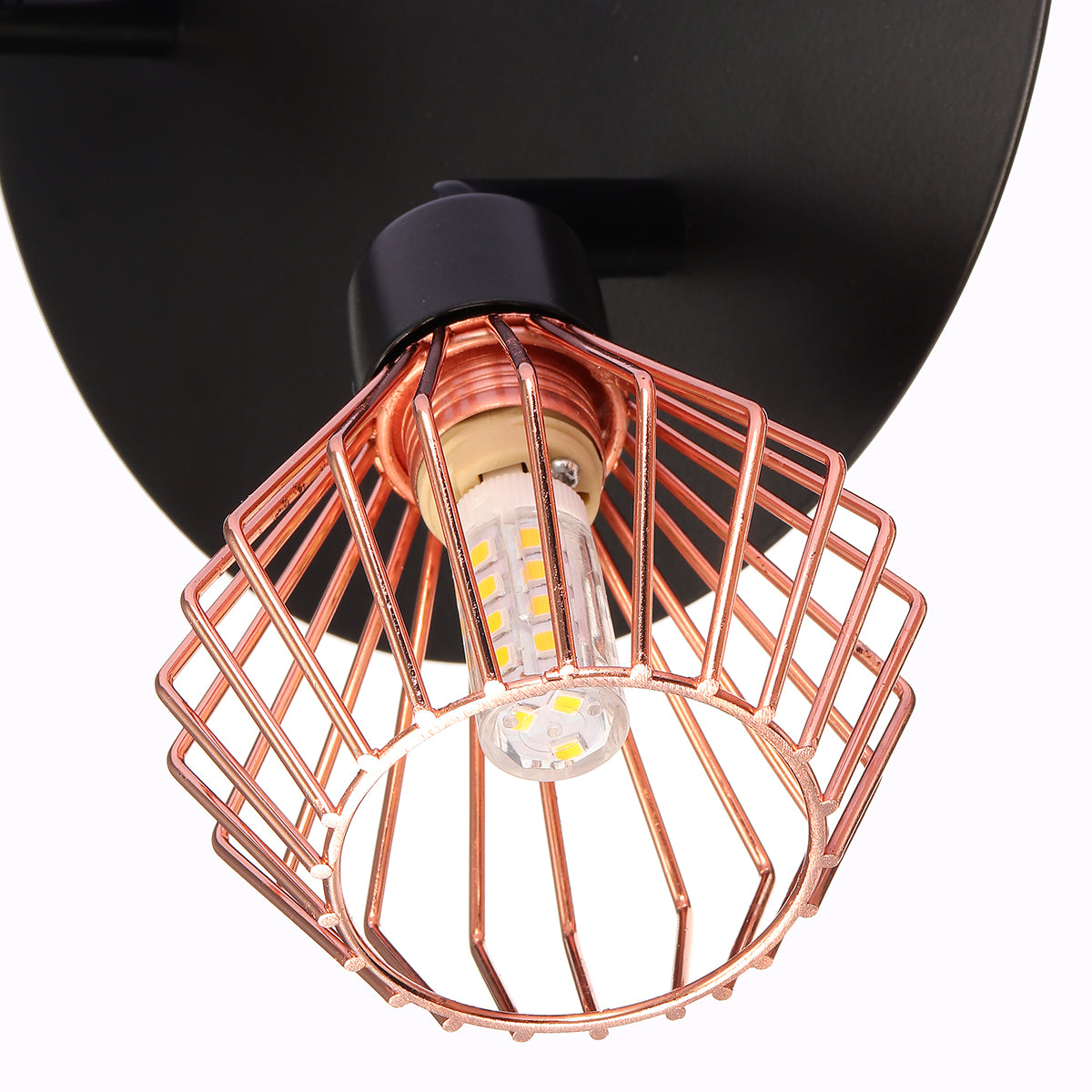 Sweier Plafondlamp, spot, keuken, E14, draaibaar, kooi, vintage, moderne plafondkroonluchter (zonder lamp), industriële spotlight voor keuken, hal, woonkamer, slaapkamer