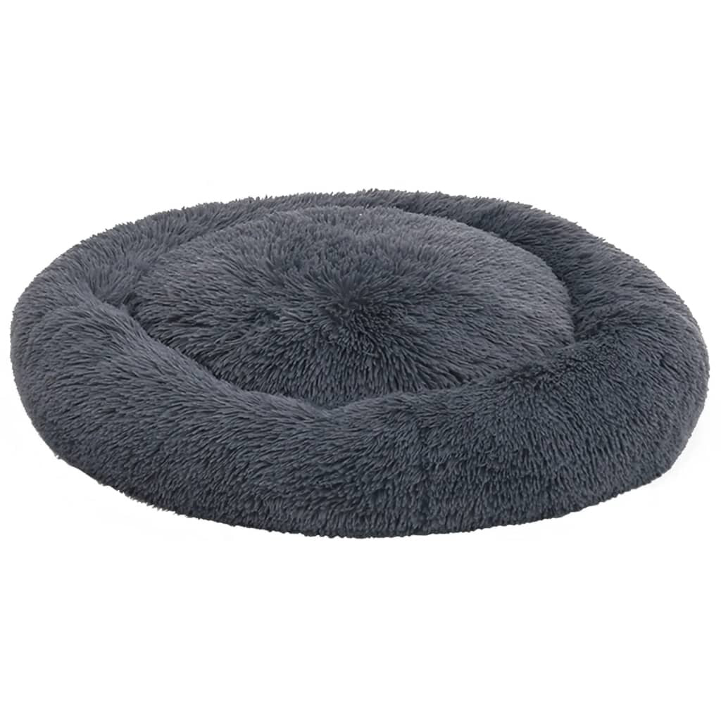 honden-/kattenkussen wasbaar 70x70x15 cm pluche donkergrijs