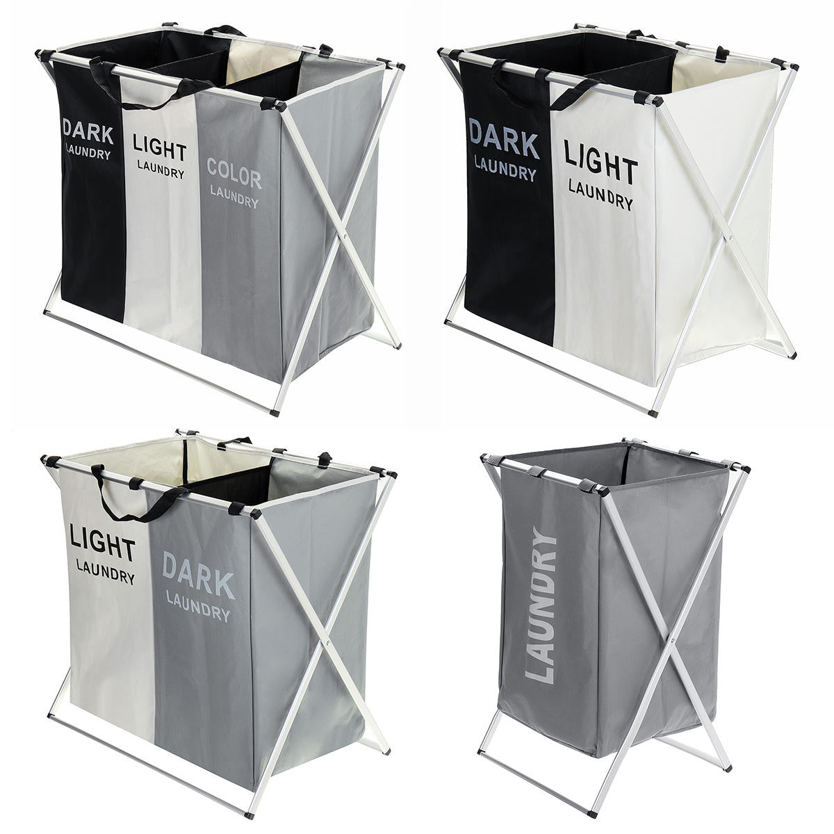 3 roosters opvouwbare kleding opbergmandjes organisator waszak