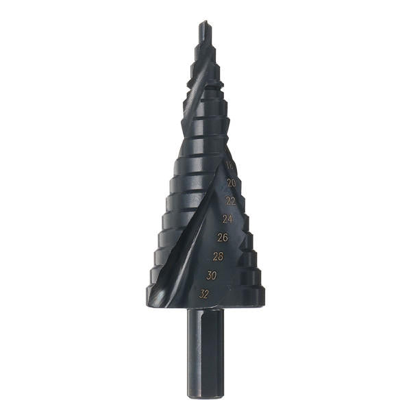 3 stuks 4-12 / 20 / 32mm hss step drill bits set spiraal gegroefde gatsnijder