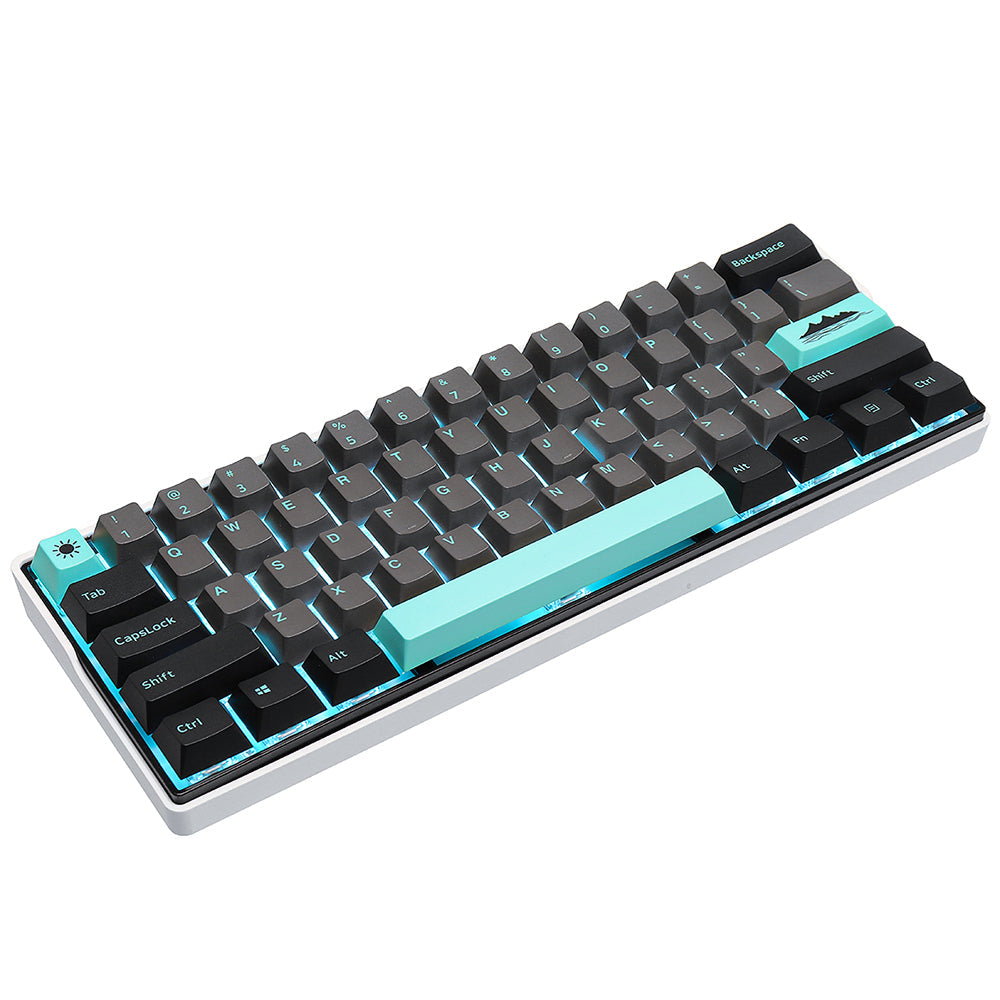 mechzone 104 toetsen graphite blue keycap set oem profiel pbt keycaps ...