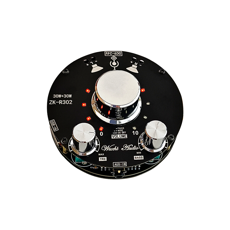 zk-r302 volume indicator led bluetooth audio versterker board module tpa3118 hoge en lage bas aanpassing 30wx2 speaker