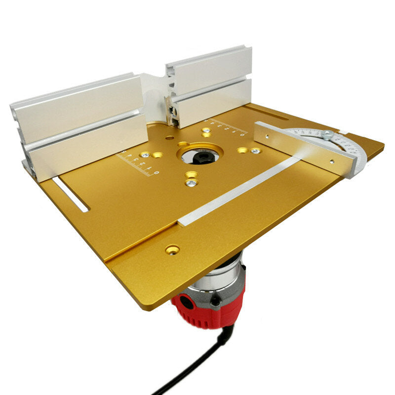 aluminium bondgenoot houtbewerking router tafel insert plaat mijter gauge werkbanken hout router multifunctionele trimmer graveermachine