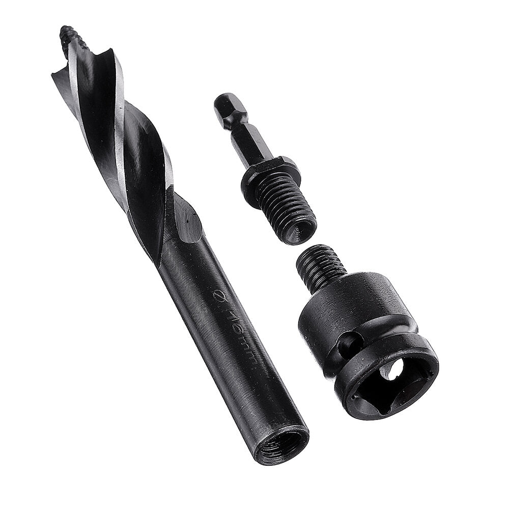 houtbewerkingssteunpuntboorkit elektrische sleutel zeshoekige / viergroefschacht tapper diepgatboor