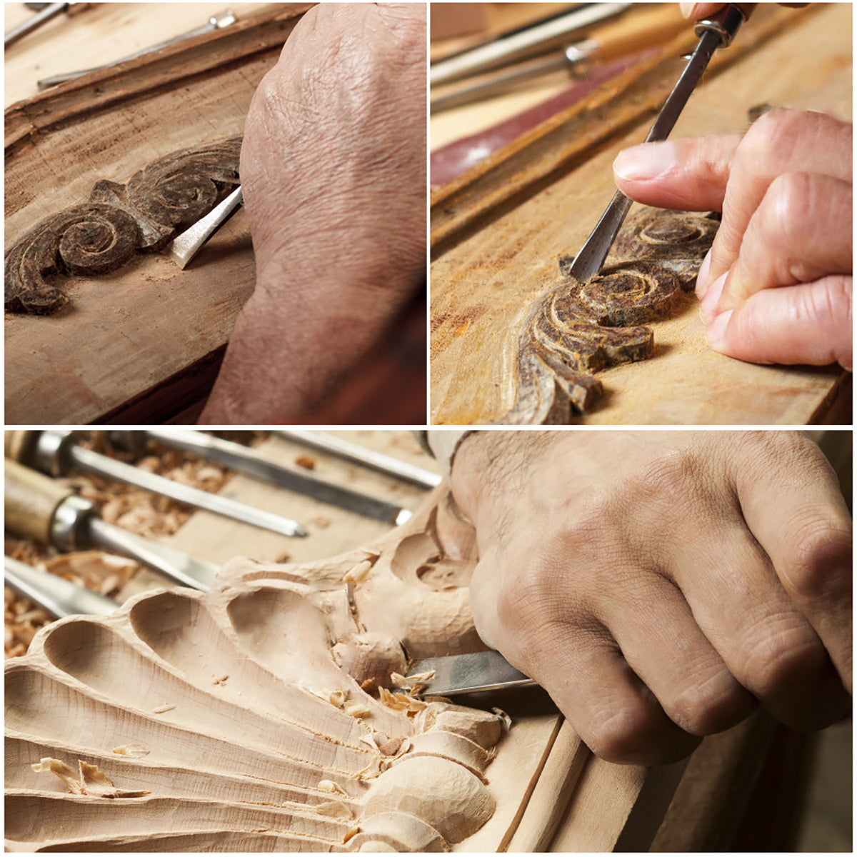 8-delige houtsnijgereedschapset ambachtelijke houtbewerking handwerk handbeitelset
