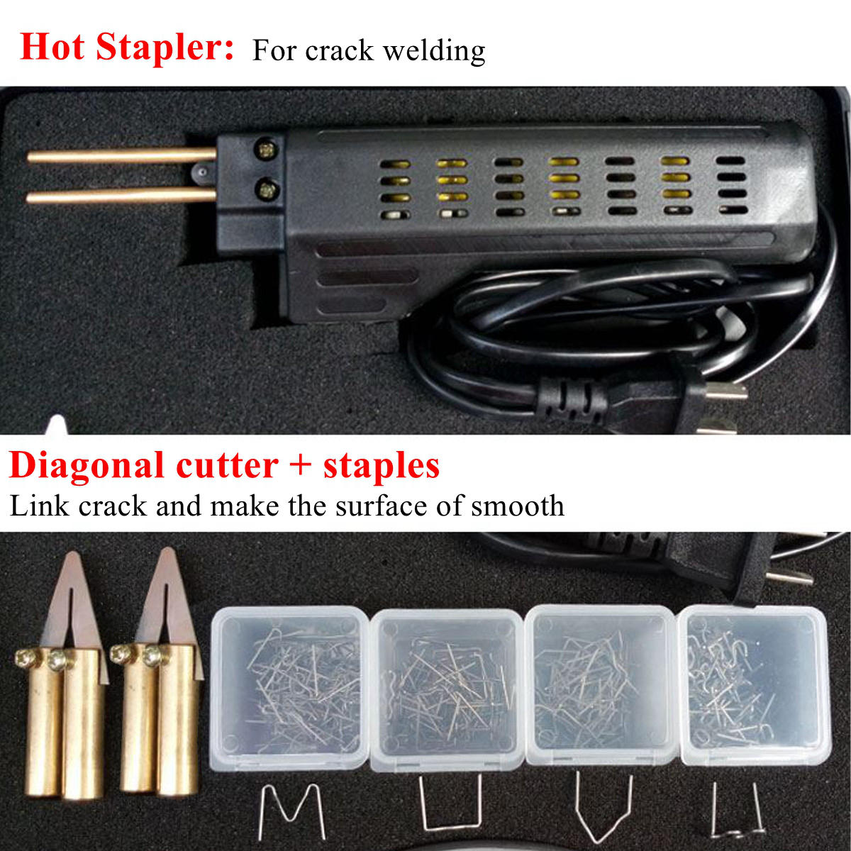 206 stuks hot stapler bumper fender kuip lasser plastic reparatie kitl