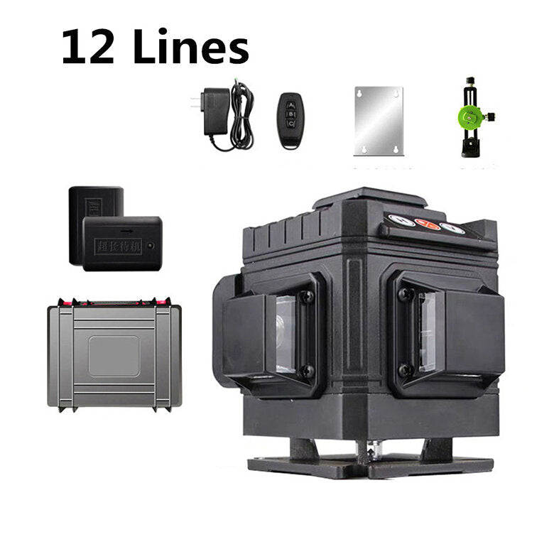 8/12/16 lijn 360° horizontaal verticaal kruis groen licht laserniveau zelfnivellerende maatregel laserstraal afstandsbediening