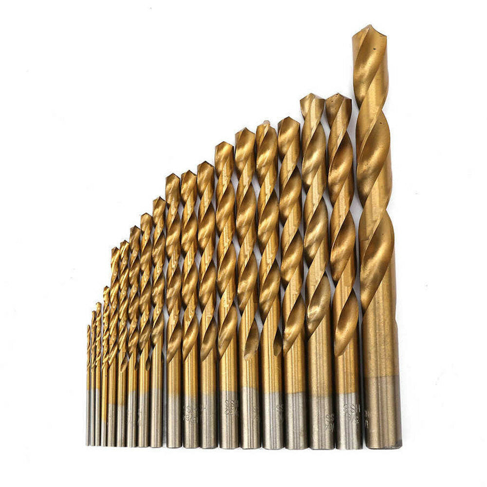 230-delige titanium gecoate gedraaide boorset hss-boorset met zwarte plastic doos titanium-gelegeerde boorset