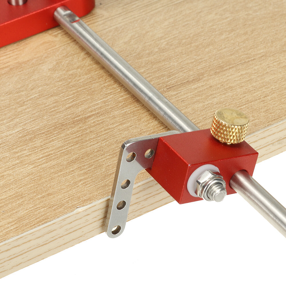 alle aluminium verstelbare houtbewerking boor locator gids met 8 stuks verlengstukken flip stops en sleutel voor positionering gereedschap gatenboor