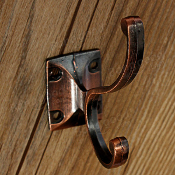 retro zinklegering mount hooks handdoekklerenhoed mantelhanger voor deurwand