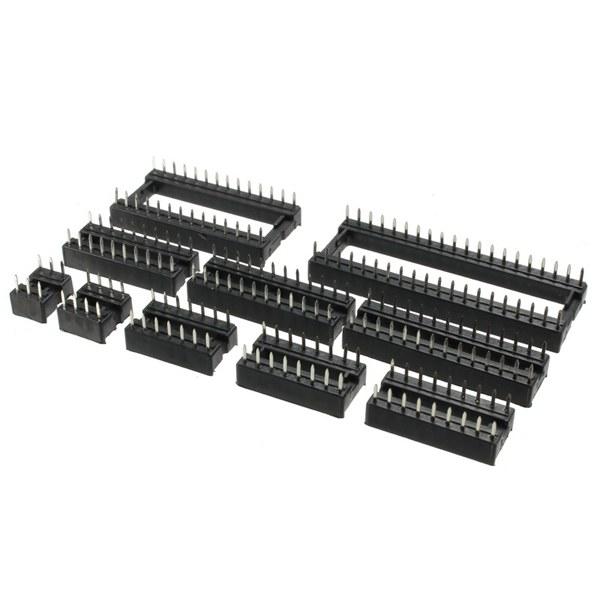 95 stuks dip ic sockets 6/8/14/16/18/20/24/28 pins adapter soldeer type socket kit