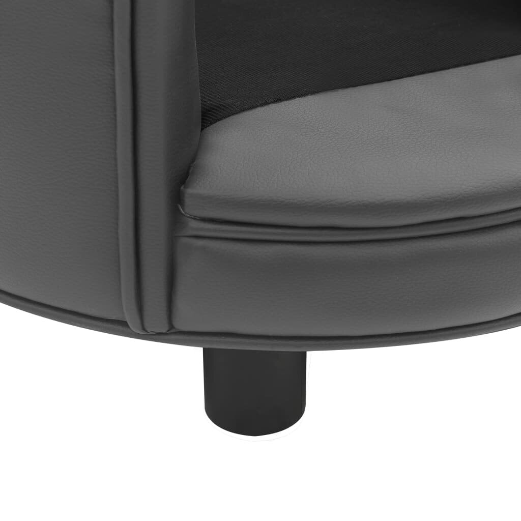 hondensofa grijs 18.9 x18.9 x12.6 pluche en kunstleer