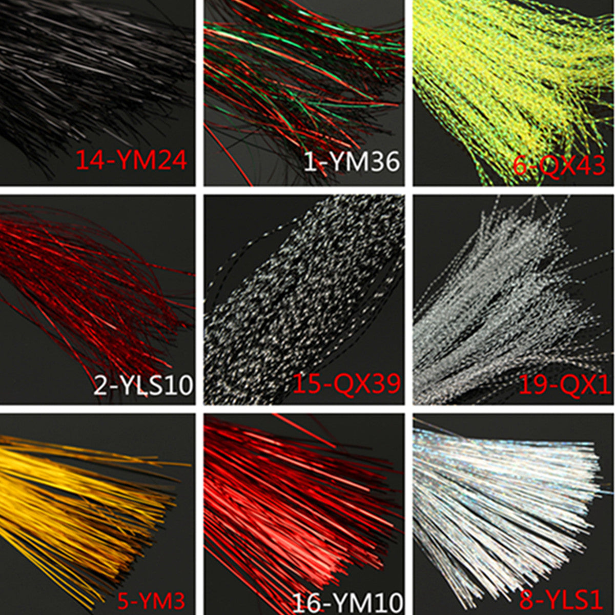 zanlure 150pcs 18colors lure tying making met crystal flash fly tying materiaal