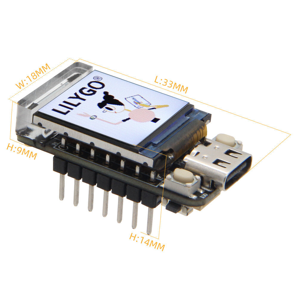lilygo® t-qt pro esp32 s3fn4r2 s3fn8 gc9107 0.85 inch lcd display module development board wifi bluetooth full color 128*128p display screen