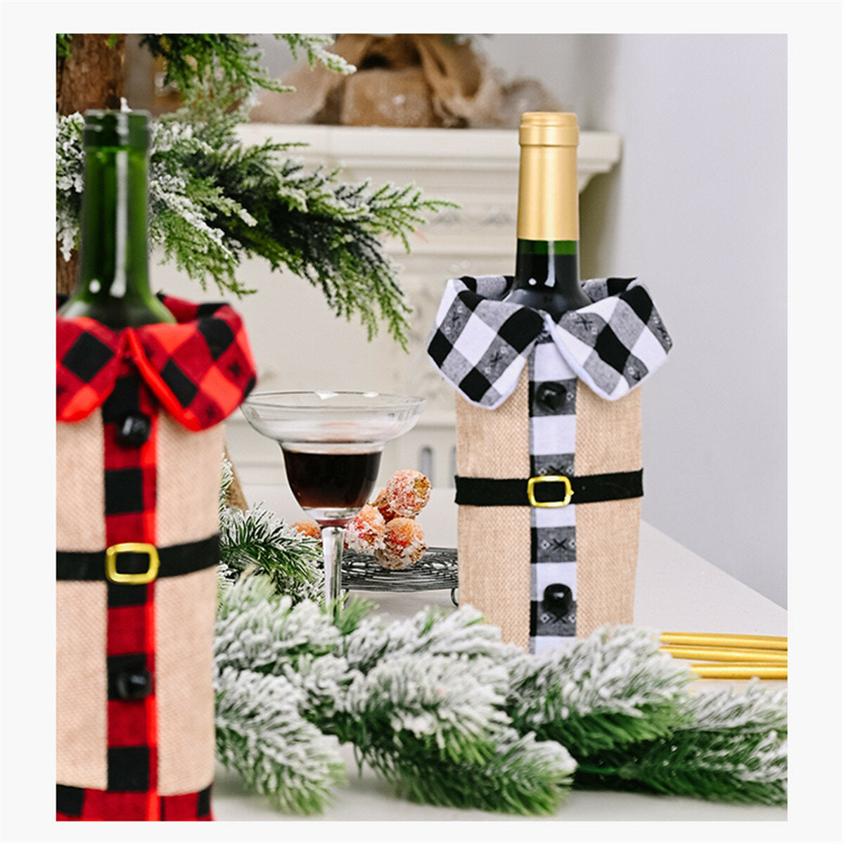 kerst trui winee fles kleding kraag & knoop jas ontwerp decoratieve fles mouw winee fles trui voor kerstcadeaus xmas feestdecoraties