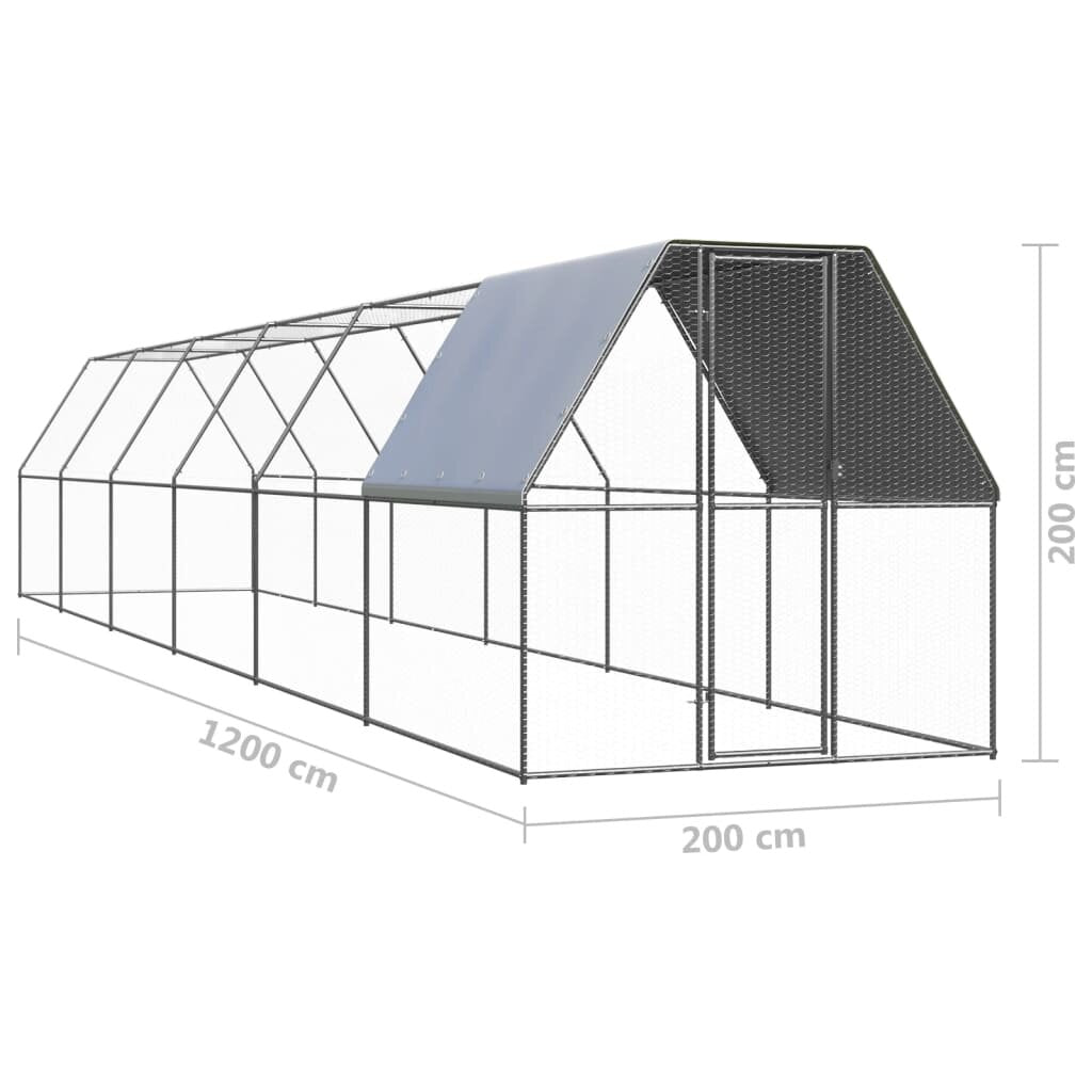 buiten kippenkooi 6.6 inch x39.4 inch x6.6 inch  gegalvaniseerd staal