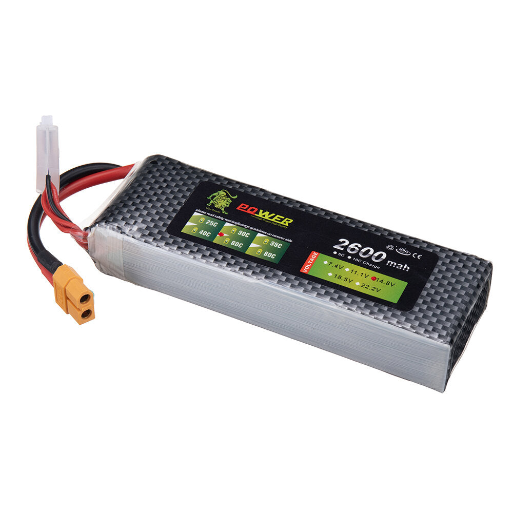 lion power 14.8v 2600mah 60c 4s lipo-batterij xt60-stekker voor rc drone