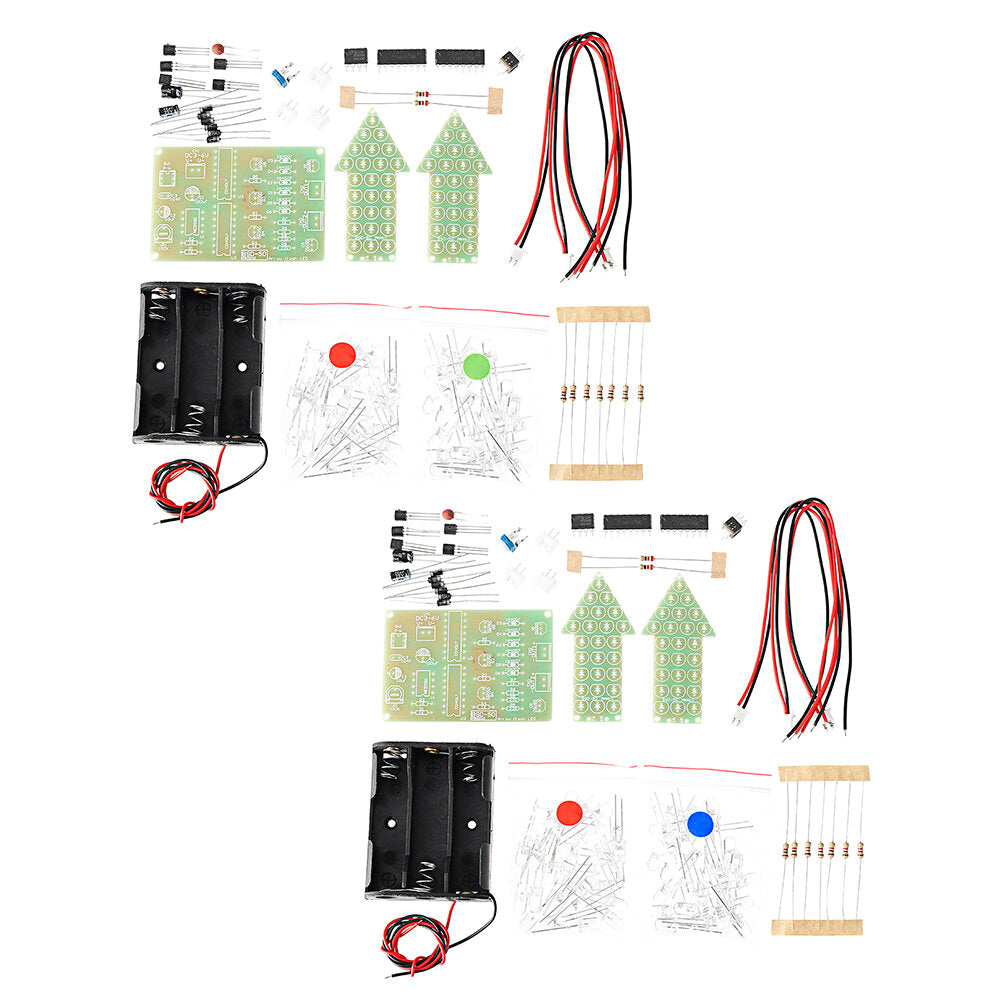 dhz waarschuwing strobe light kit onderdelen cd4017 thunder flash led elektronische kit