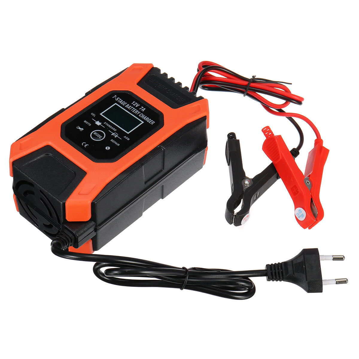 12 v 7a 7-traps lcd pulsreparatie acculader voor auto motor agm gel nat loodzuur