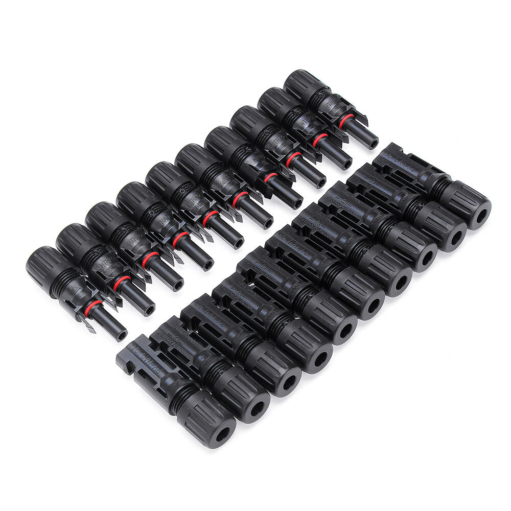 10 pairs mc4 connector mannelijke en vrouwelijke mc4 zonnepaneel connector 30a 1000 v voor pv-kabel 2.5 / 4 / 6mm zonnepaneel sluit