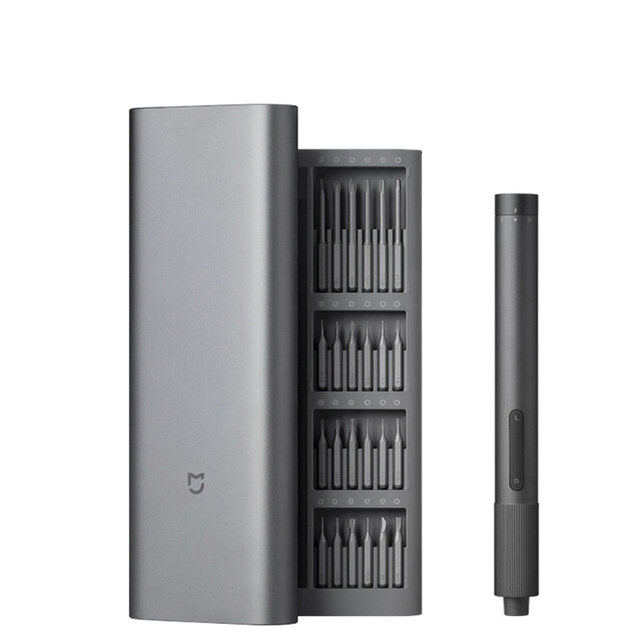 xiaomi mijia 350mah 200rpm elektrische precisieschroevendraaier type-c oplaadbare reparatietool met 2 versnellingen met magnetische opbergkoffer en 24st s2 stalen bits
