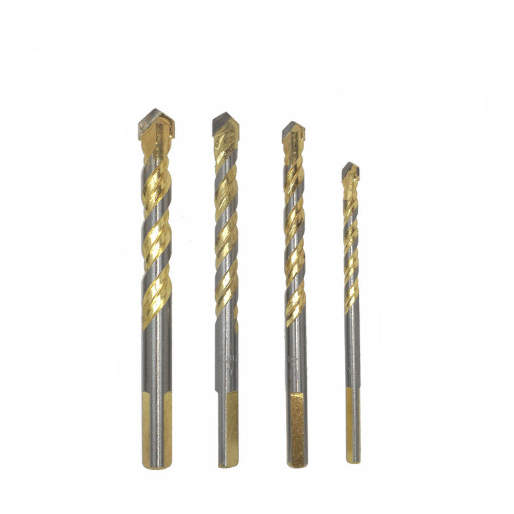 multifunctionele tungsten carbide tip glas boor set driehoek bits voor porselein keramische glas plastic hout