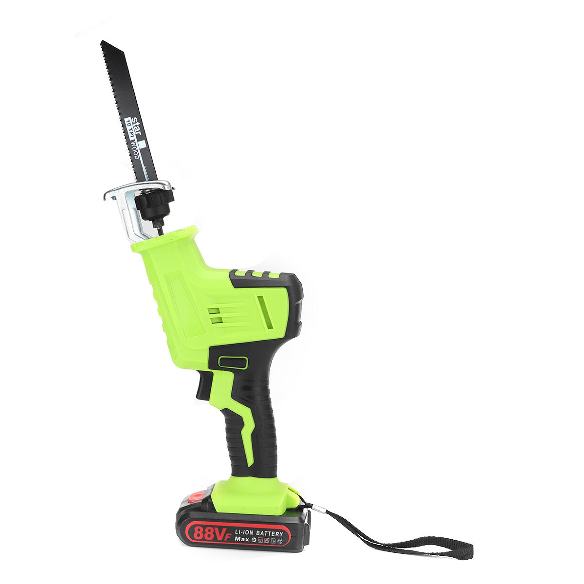 21v elektrische reciprozaag hout metaal plastic zaaggereedschap w / 1pc batterij & 4 stuks vergeldend mes