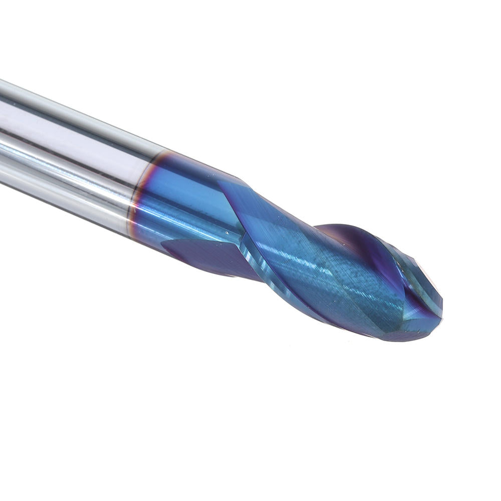 r3/r4 / r5 2 fluiten kogelneusfrees hrc60 blauwe naco-coating wolfraamstaalcarbide cnc-frees