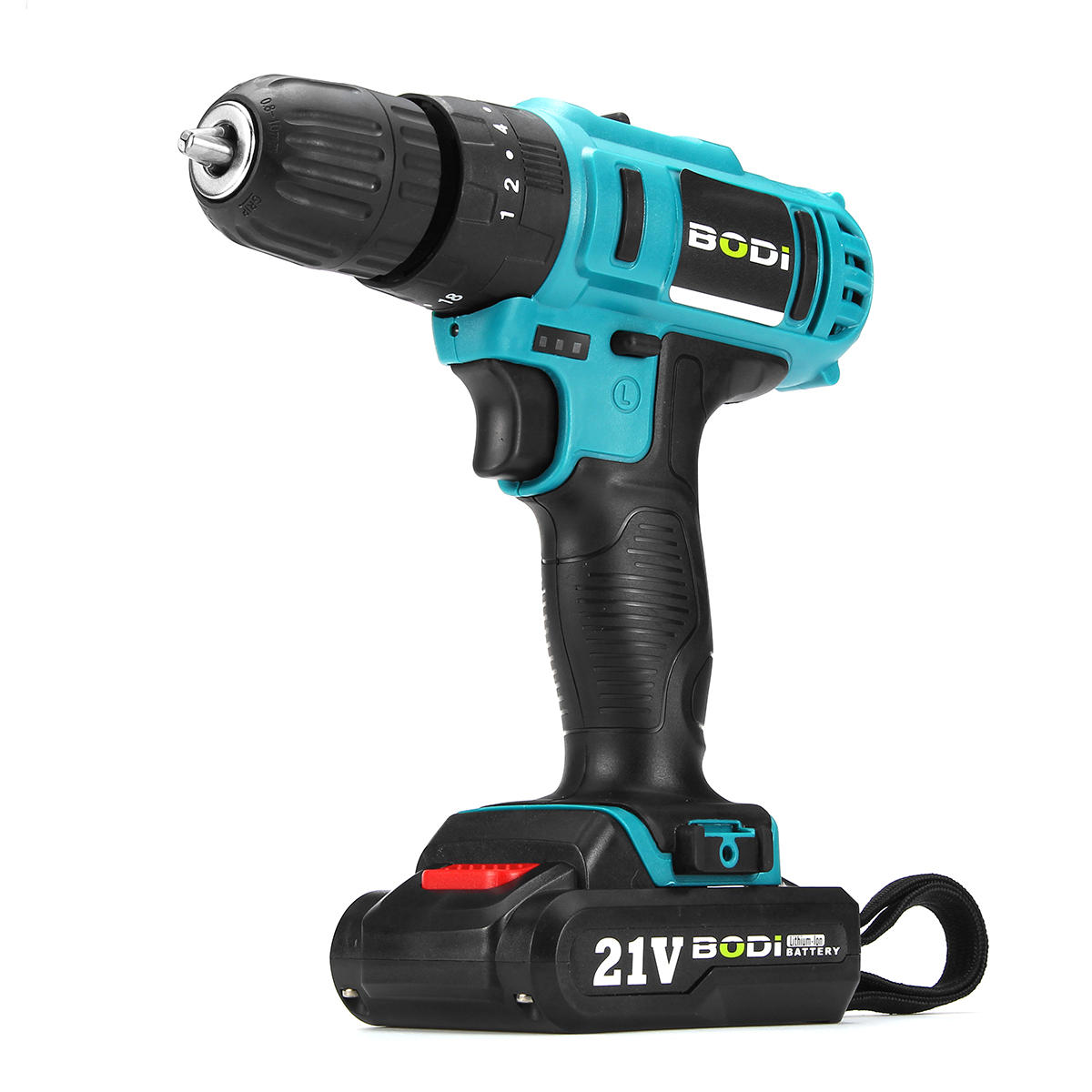 21v 2-speed elektrische draadloze boormachines kit 3/8 schroevendraaier met 1 of 2 batterij