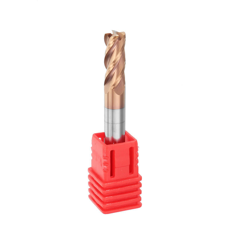 hrc58 ronde neus 4 fluiten freesfrees 2r0.2-6r0.5 altin-coating cnc freesfrees